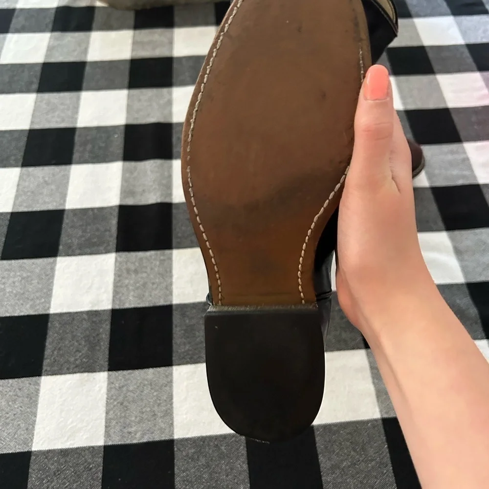 Laredo size 8 men's made in the USA leather cowboy boots cherry brown